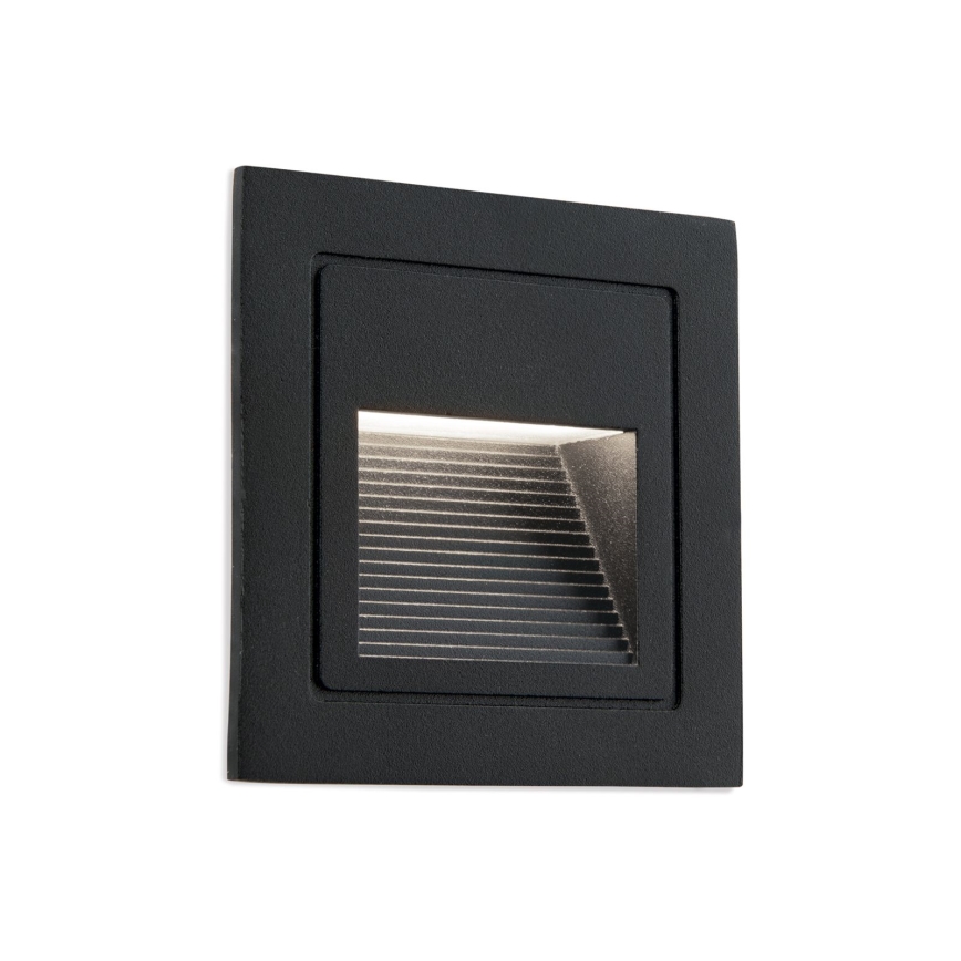 LED Built-in light LORO LED/2W/230V IP65 black
