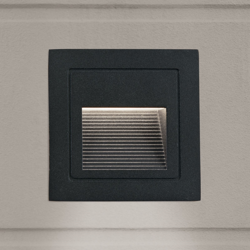 LED Built-in light LORO LED/2W/230V IP65 black