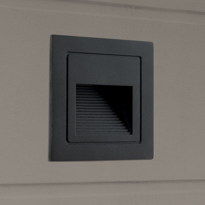 LED Built-in light LORO LED/2W/230V IP65 black