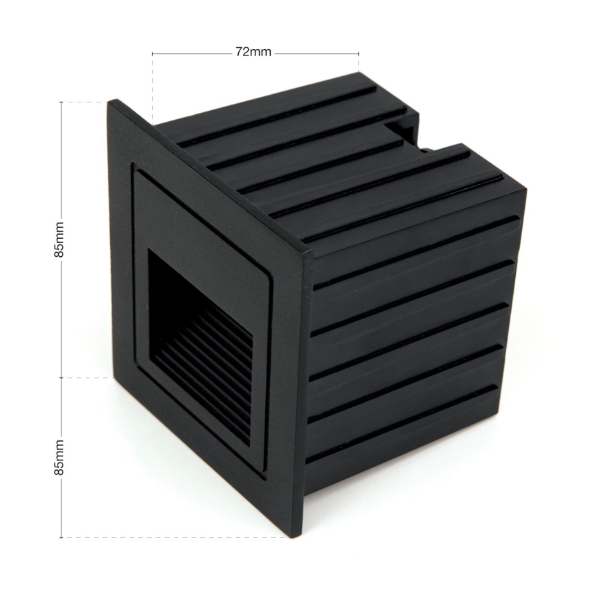 LED Built-in light LORO LED/2W/230V IP65 black