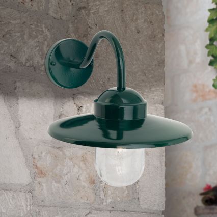 Outdoor wall lamp EDWARD 1xE27/60W/230V IP44 green