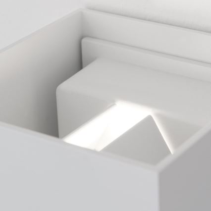 LED Outdoor wall light with motion and dusk sensor CUBE-S LED/13W/230V IP54 white