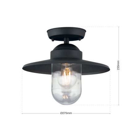 Outdoor surface-mounted chandelier EDWARD 1xE27/60W/230V IP44 black