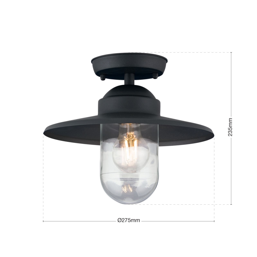 Outdoor surface-mounted chandelier EDWARD 1xE27/60W/230V IP44 black