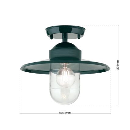 Outdoor surface-mounted chandelier EDWARD 1xE27/60W/230V IP44 green