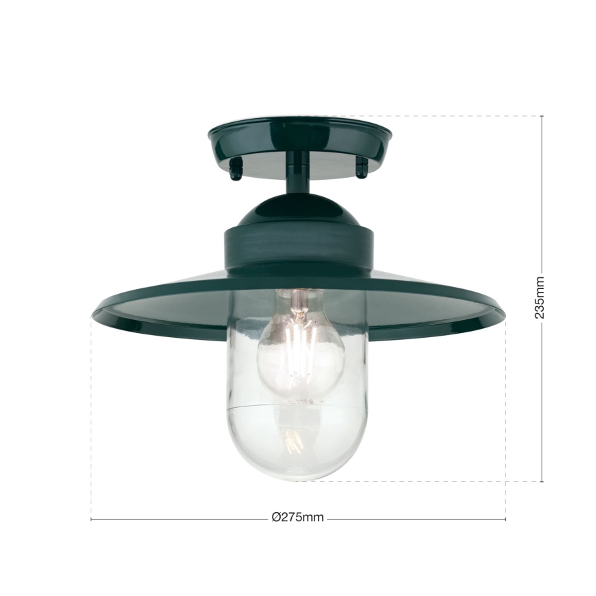Outdoor surface-mounted chandelier EDWARD 1xE27/60W/230V IP44 green