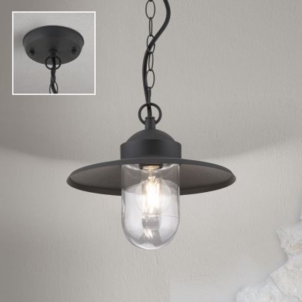 Outdoor pendant light EDWARD 1xE27/60W/230V IP44 anthracite