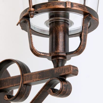 Outdoor wall lamp KENZO 1xE27/100W/230V IP44 bronze/patina