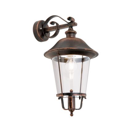 Outdoor wall lamp KENZO 1xE27/100W/230V IP44 bronze/patina