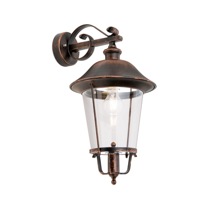 Outdoor wall lamp KENZO 1xE27/100W/230V IP44 bronze/patina