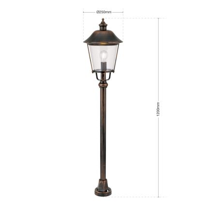 Outdoor lamp KENZO 1xE27/100W/230V IP44 bronze/patina