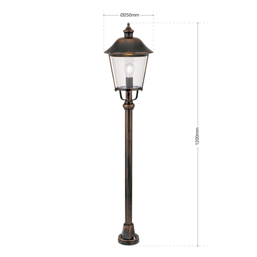 Outdoor lamp KENZO 1xE27/100W/230V IP44 bronze/patina