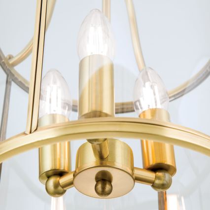 BRUNO chain-hung chandelier 3xE14/40W/230V, Ø25 cm, Gold