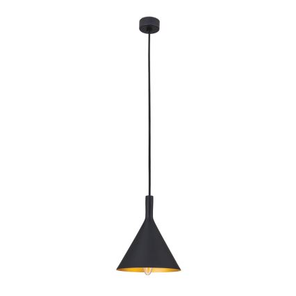 GUNDA Cable Pendant Light 1xE14/40W/230V Ø 16.5 cm Black/Gold
