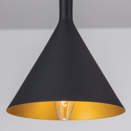 GUNDA Cable Pendant Light 1xE14/40W/230V Ø 16.5 cm Black/Gold