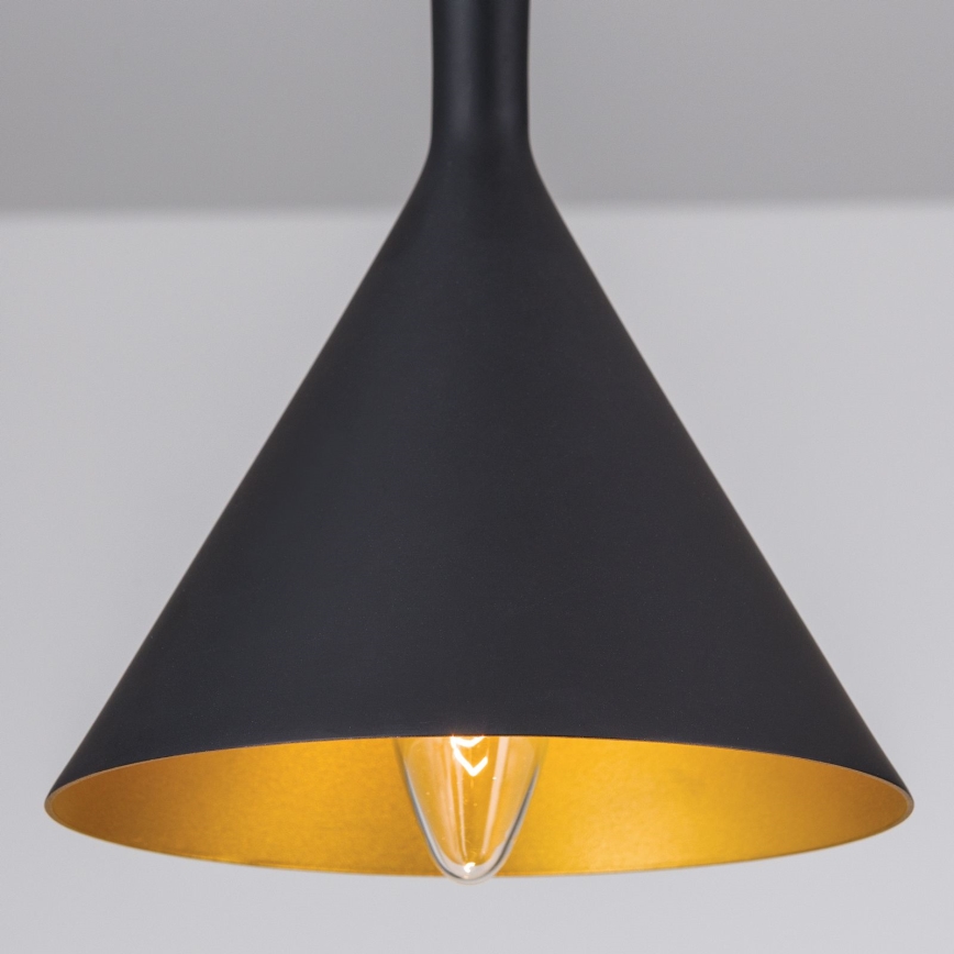 GUNDA Cable Pendant Light 1xE14/40W/230V Ø 16.5 cm Black/Gold