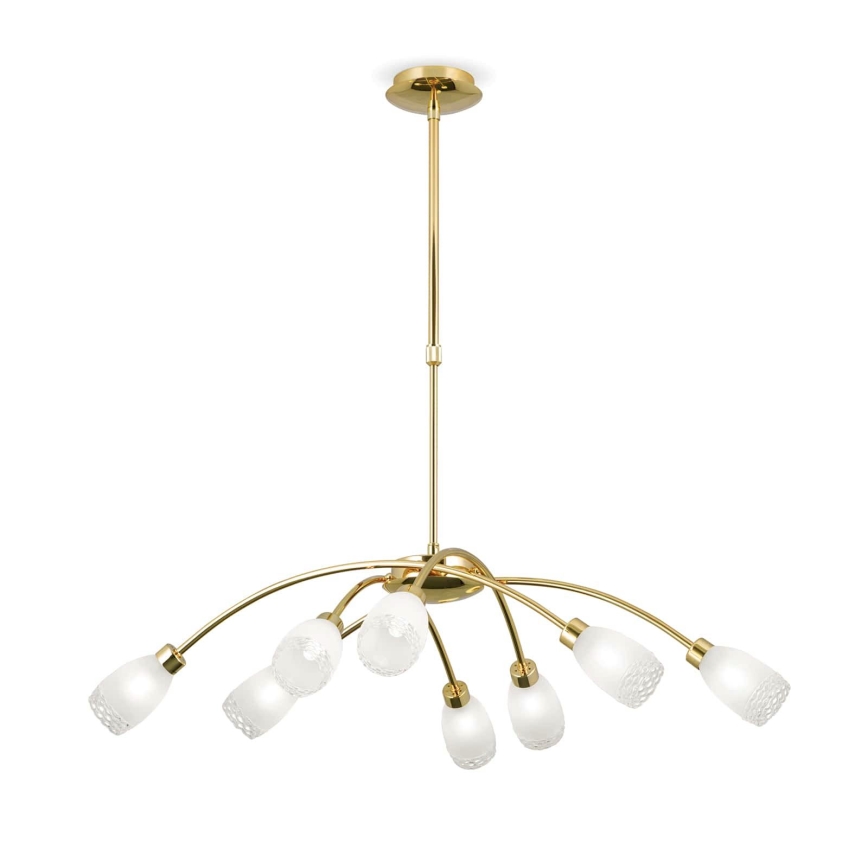 CARLA Rod-Mounted Chandelier 8xG9/28W/230V Gold