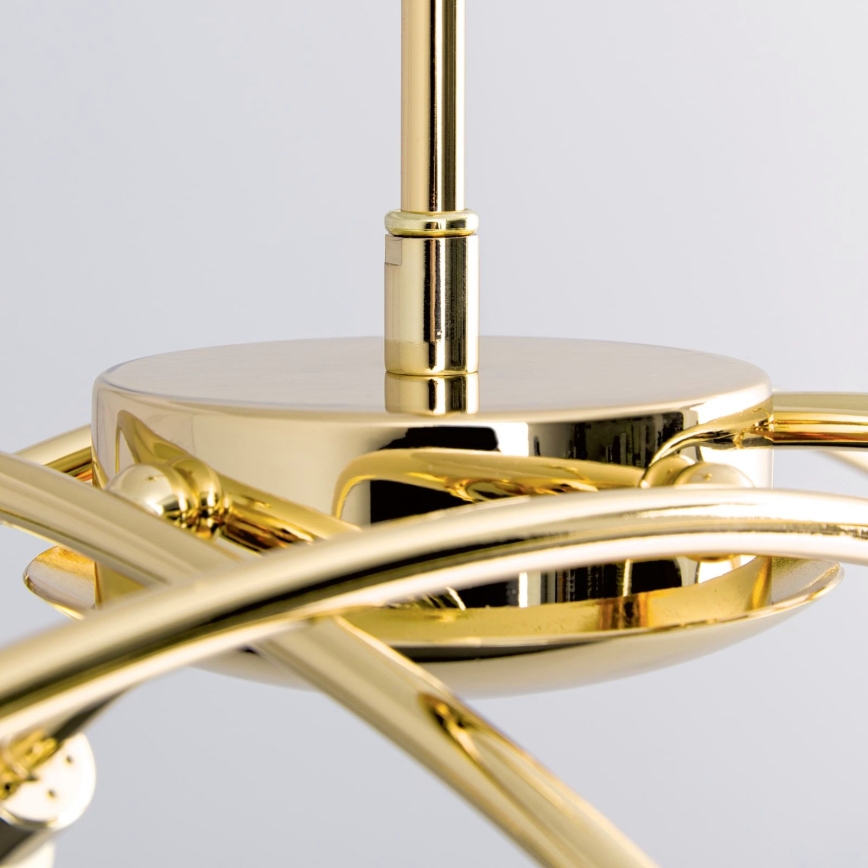 CARLA Rod-Mounted Chandelier 8xG9/28W/230V Gold