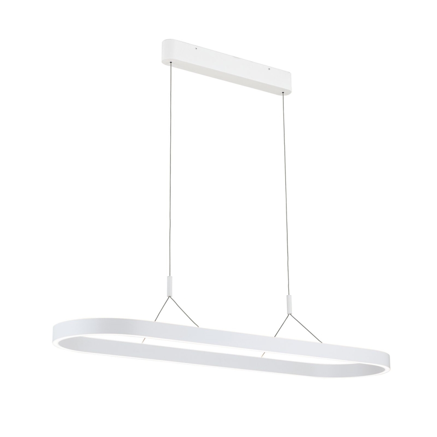 LED Pendant on Cable CARRARA LED/80W/230V 2700/3000/4000K White