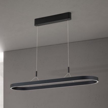 CARRARA Cable-Suspended LED Chandelier 80W/230V 2700/3000/4000K Black