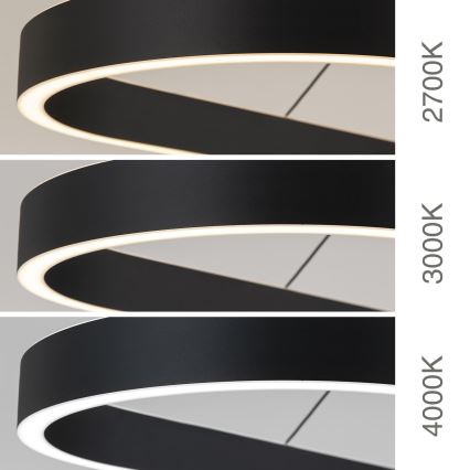 CARRARA Cable-Suspended LED Chandelier 80W/230V 2700/3000/4000K Black