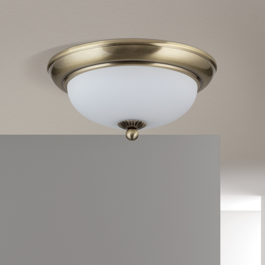 EMPIRA Ceiling Light 2×E14/40W/230V Ø 26.5 cm, Bronze