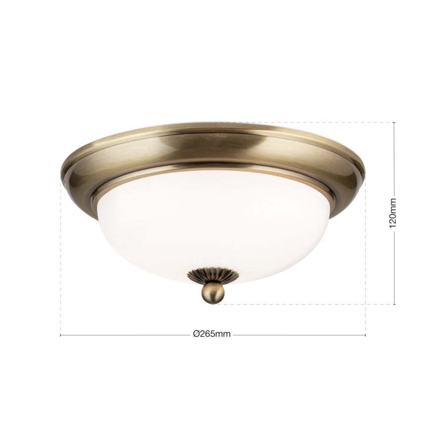 EMPIRA Ceiling Light 2×E14/40W/230V Ø 26.5 cm, Bronze