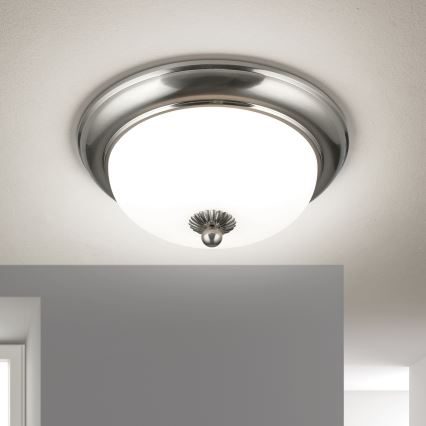 Ceiling light EMPIRA 2xE14/40W/230V Ø 26,5 cm matte chrome