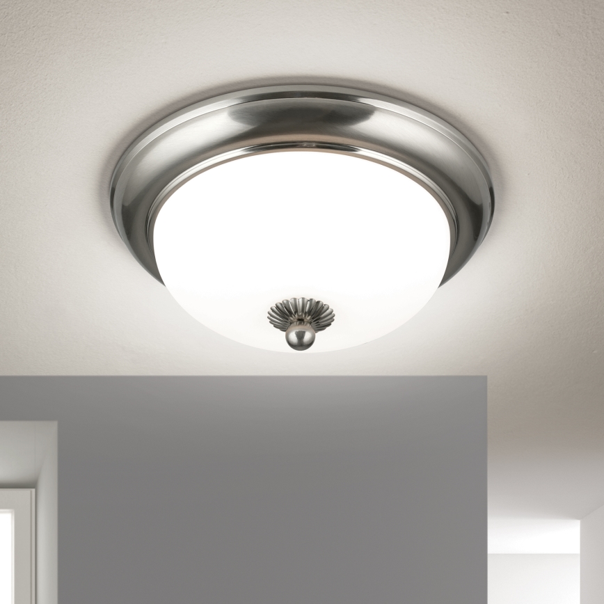 Ceiling light EMPIRA 2xE14/40W/230V Ø 26,5 cm matte chrome