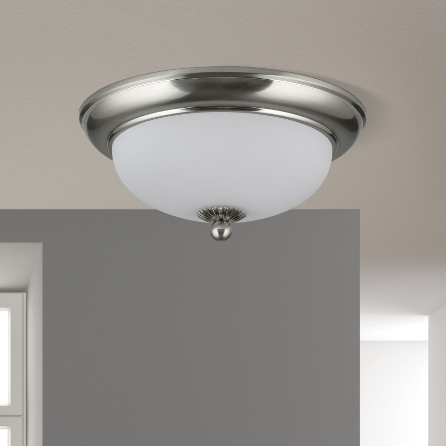 Ceiling light EMPIRA 2xE14/40W/230V Ø 26,5 cm matte chrome