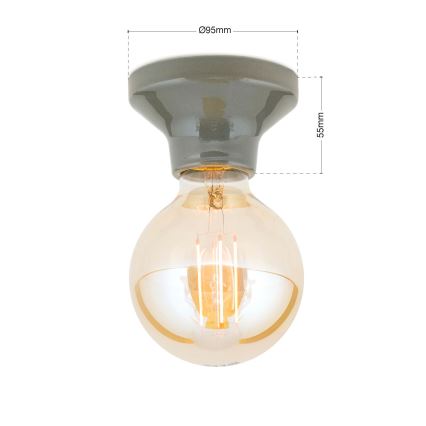 FROST Ceiling Light 1xE27/60W/230V gray