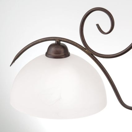 Chain-hung chandelier RULA 2xE27/40W/230V white/bronze