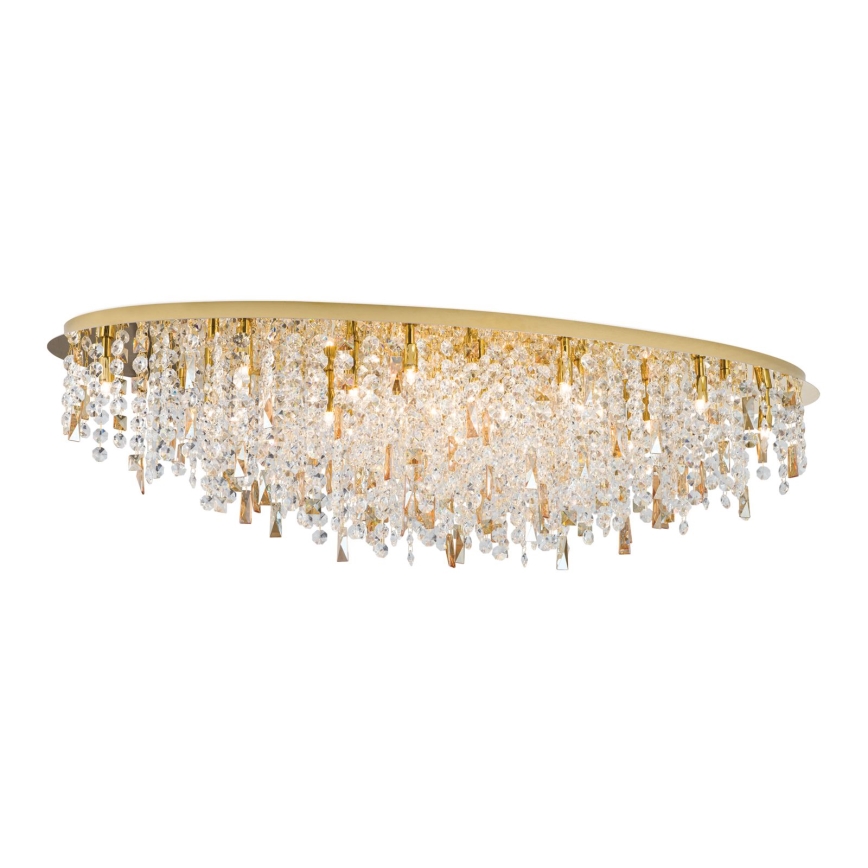 Crystal ceiling light CRYSTALRIVER 21xG9/40W/230V gold