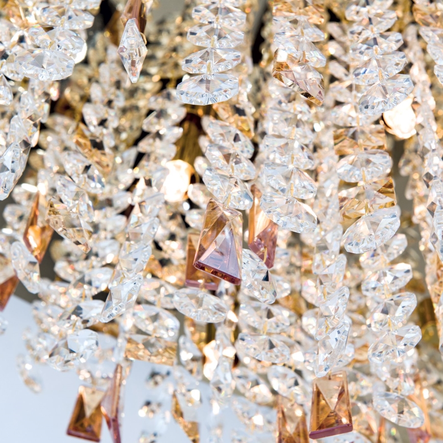 Crystal ceiling light CRYSTALRIVER 21xG9/40W/230V gold