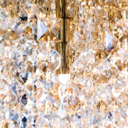 Crystal ceiling light CRYSTALRIVER 21xG9/40W/230V gold