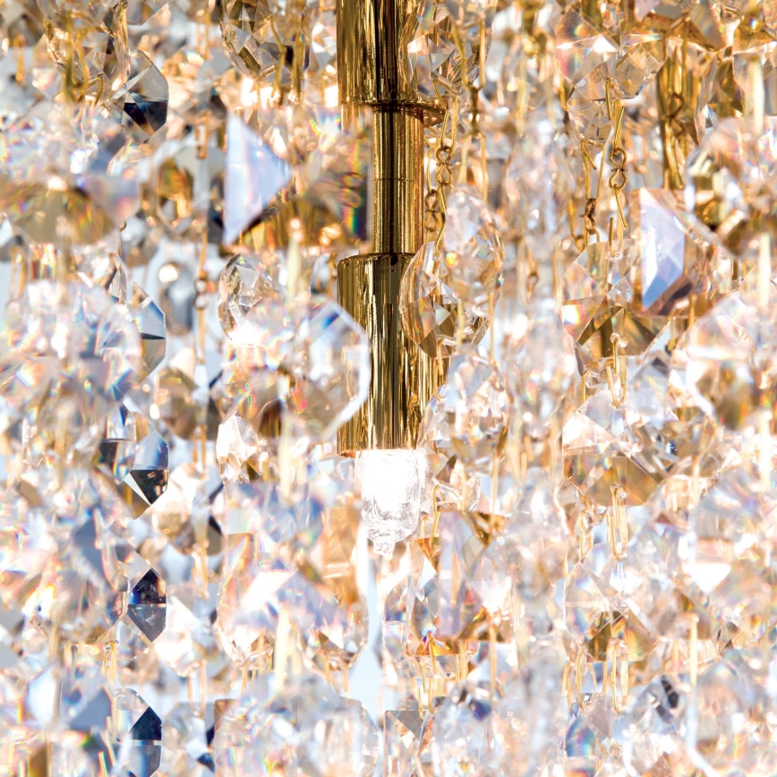 Crystal ceiling light CRYSTALRIVER 21xG9/40W/230V gold