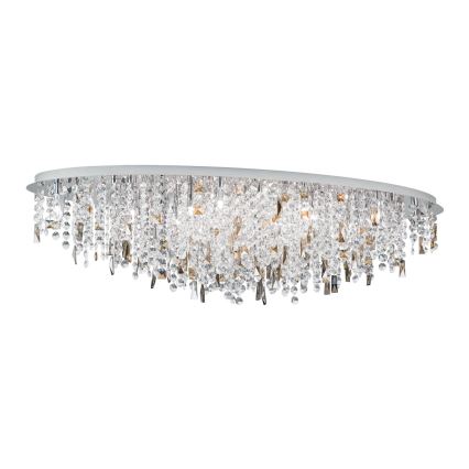 Crystal ceiling light CRYSTALRIVER 21xG9/40W/230V shiny chrome