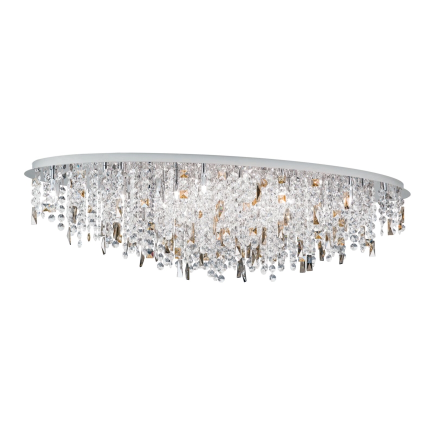 Crystal ceiling light CRYSTALRIVER 21xG9/40W/230V shiny chrome