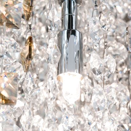 Crystal ceiling light CRYSTALRIVER 21xG9/40W/230V shiny chrome