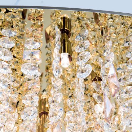 Crystal chandelier on a string CRYSTALRIVER 21xG9/40W/230V gold