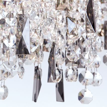 Crystal chandelier on a string CRYSTALRIVER 21xG9/40W/230V shiny chrome