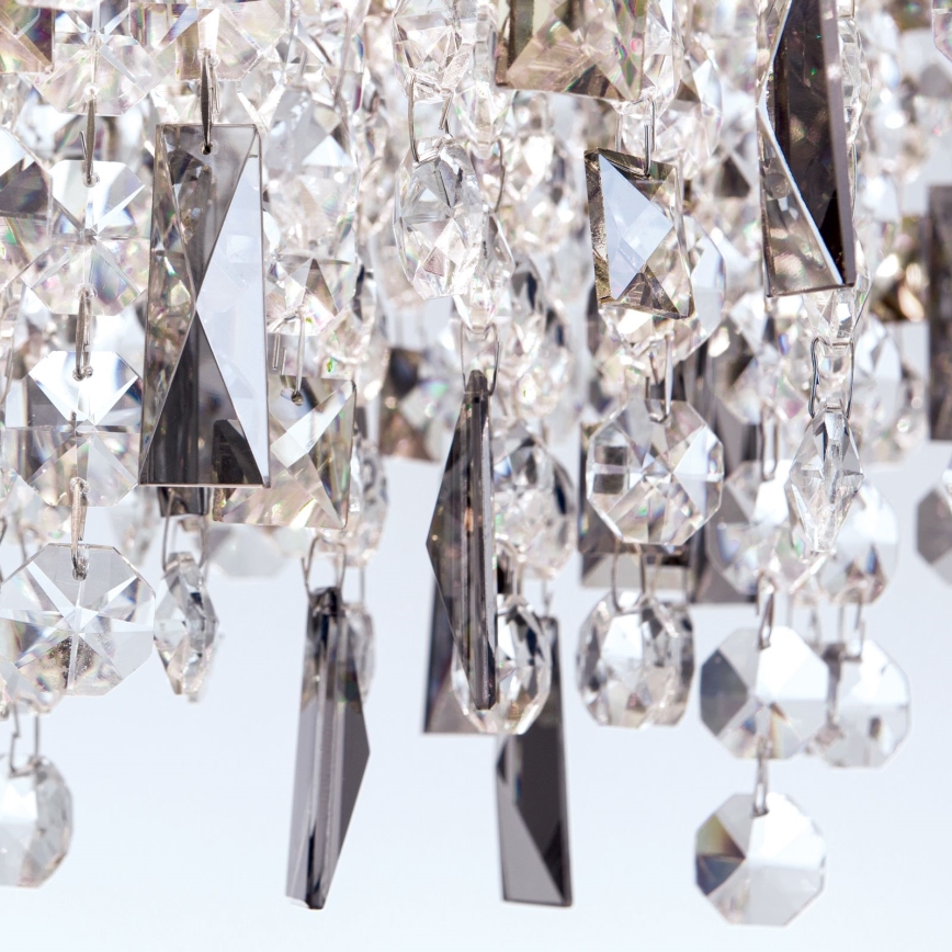 Crystal chandelier on a string CRYSTALRIVER 21xG9/40W/230V shiny chrome