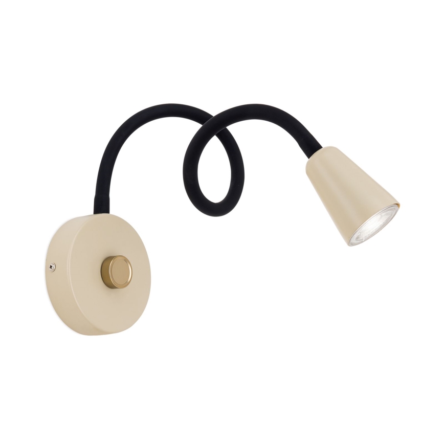 DOTTY Dimmable Flexible Wall Lamp 1x GU10/10W/230V Beige/Black