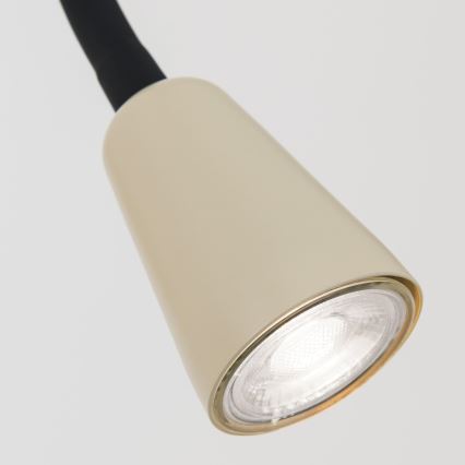 DOTTY Dimmable Flexible Wall Lamp 1x GU10/10W/230V Beige/Black