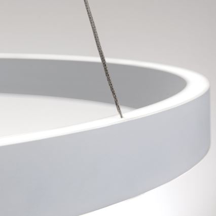 Dimmable LED cable-suspended pendant light KOLK LED/80W/230V 2700/3000/4000K Ø 80 cm white