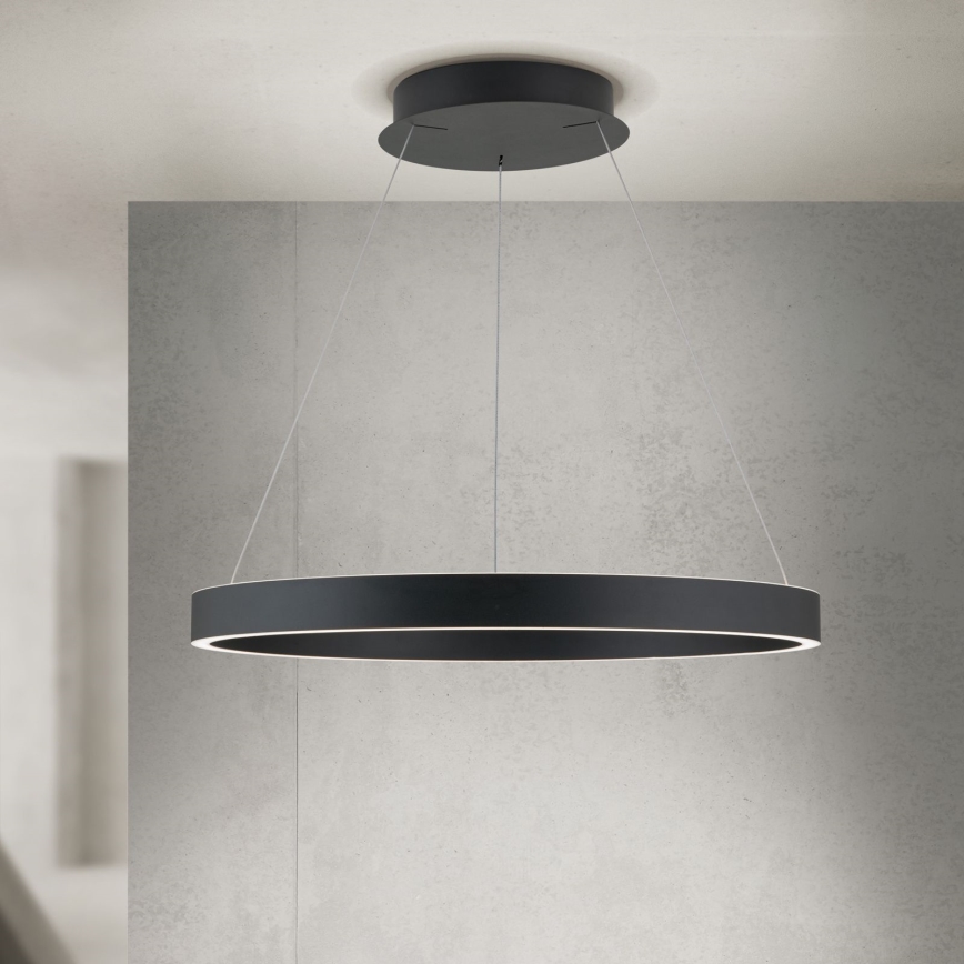 LED Dimmable Cable Pendant KOLK LED/60W/230V 2700/3000/4000K Ø 60 cm Black