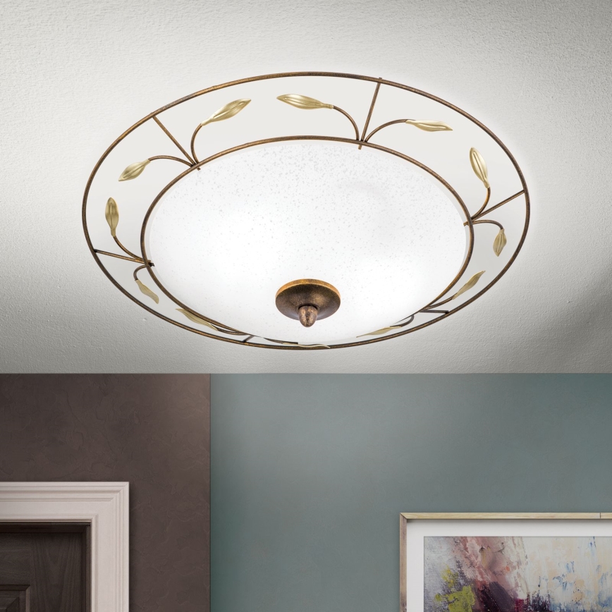 Ceiling light LUCA 2xE14/40W/230V d. 40 cm bronze/patina