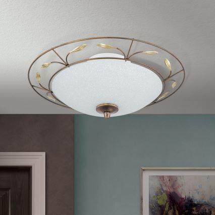 Ceiling light LUCA 2xE14/40W/230V d. 40 cm bronze/patina