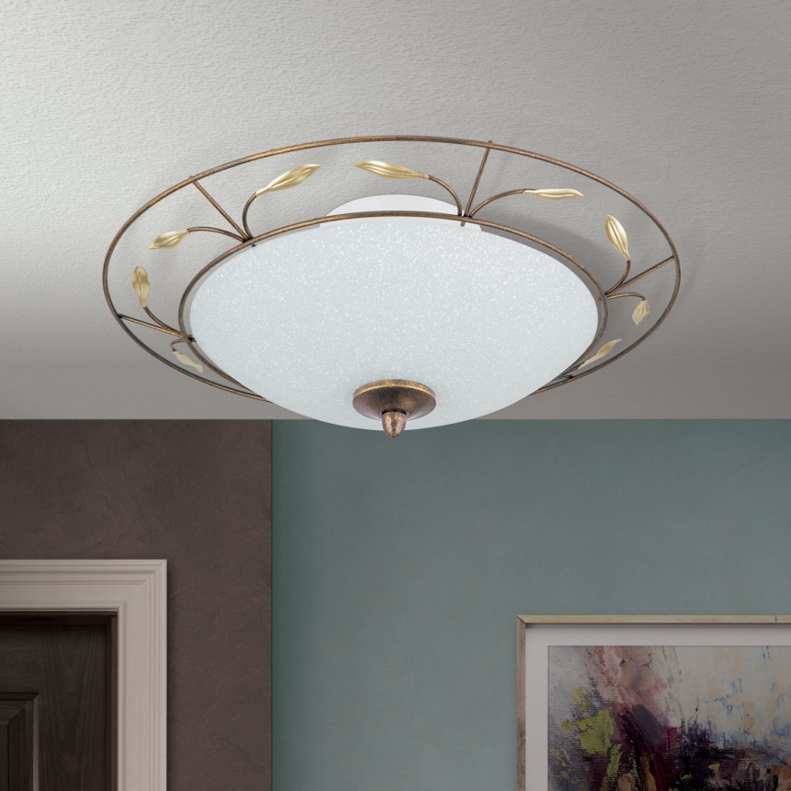 Ceiling light LUCA 2xE14/40W/230V d. 40 cm bronze/patina