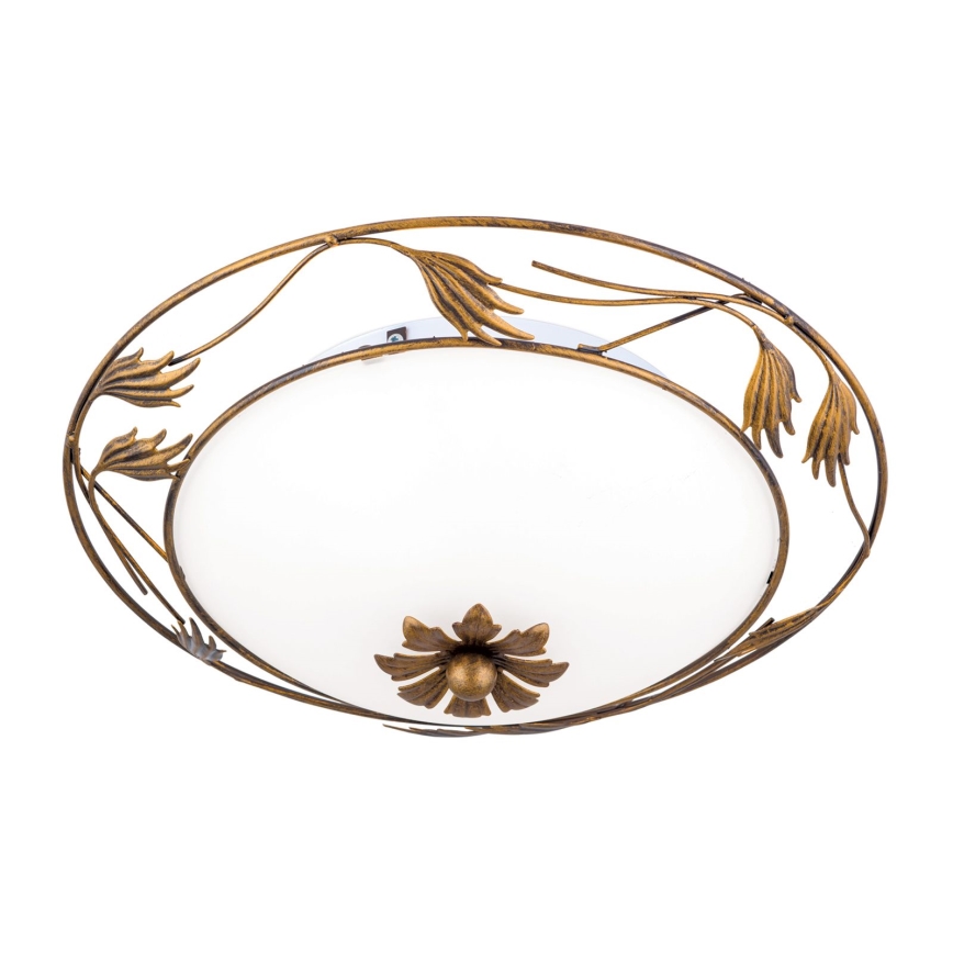 Ceiling light FLEUR 2xE27/60W/230V d. 40 cm bronze